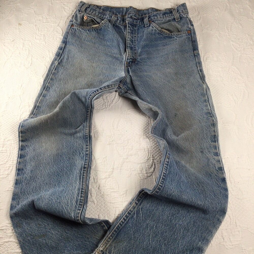 Levis 512 Vintage American Denim Western Bootcut Jean Pants 33 Orange Tag